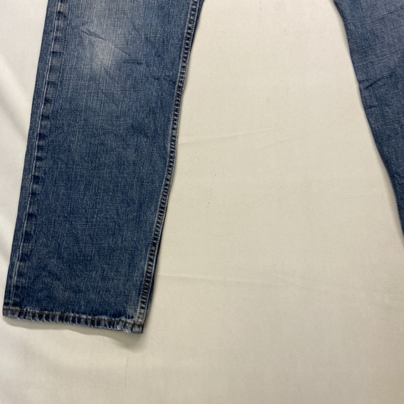 THRASHED Levi's 569 Loose Straight Jeans Mens 36x34 Blue Denim Mid Rise Zip Fly - Picture 10 of 13